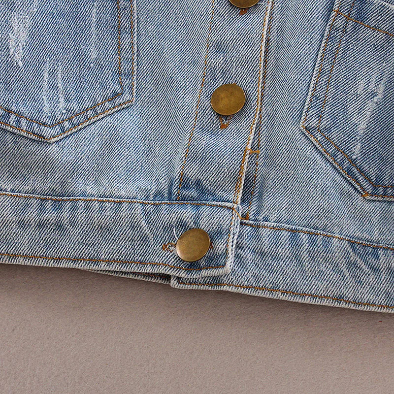 Джинсовая куртка Детское модное Ковбойское пальто Одежда для отдыха мальчиков и