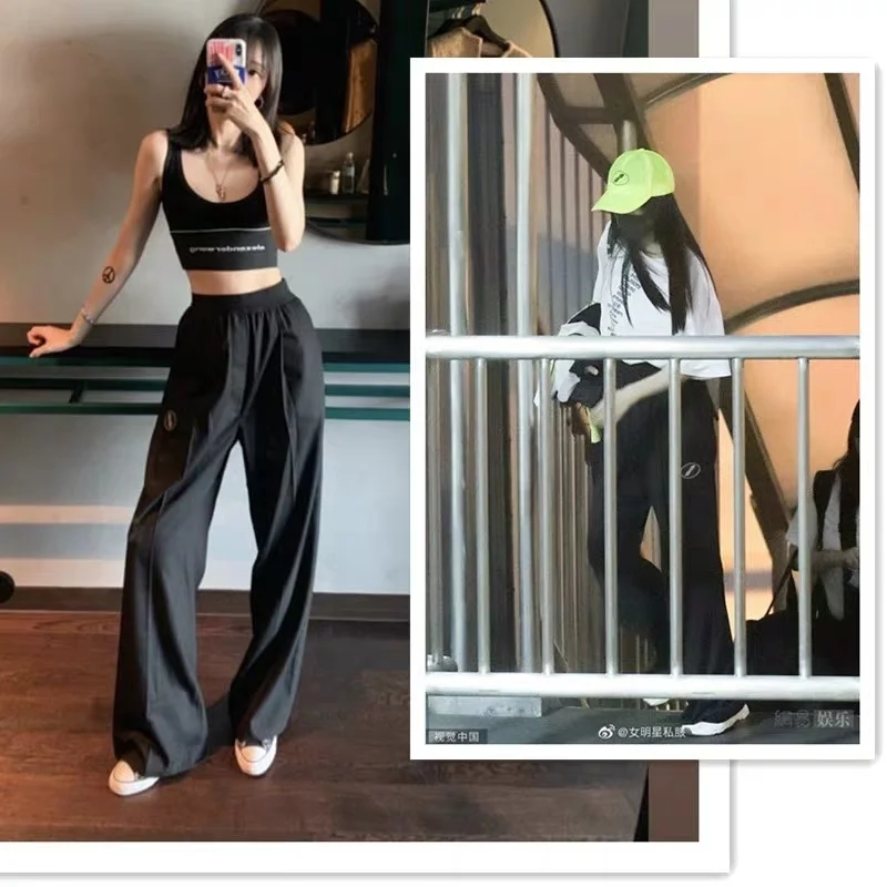 

19ss we11 done pants women loose fit high quality sports pants casual streetwear hip hop gym clothes well done pants
