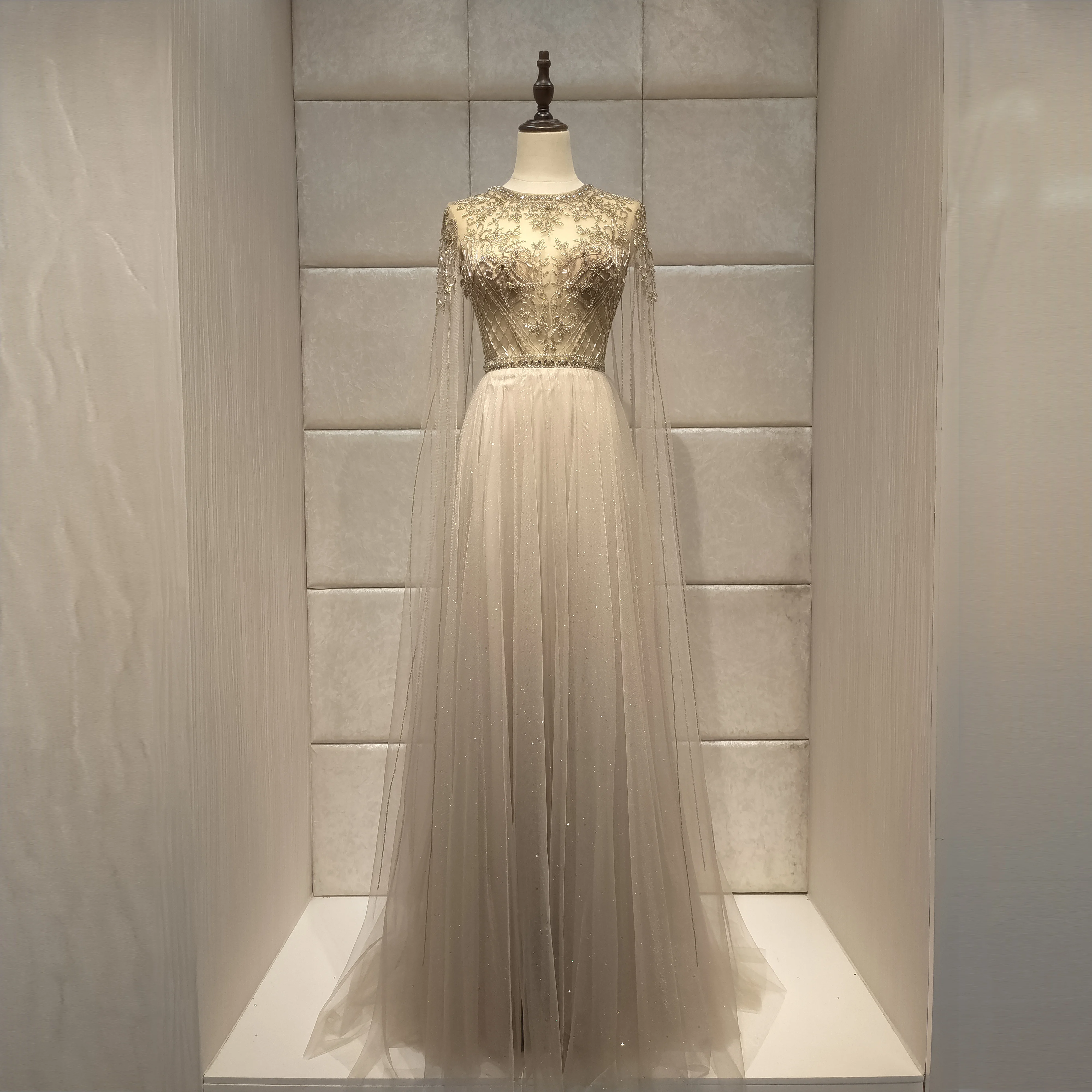 

luxurious 2019new Cloak Evening dress abiye robe de soiree dress party