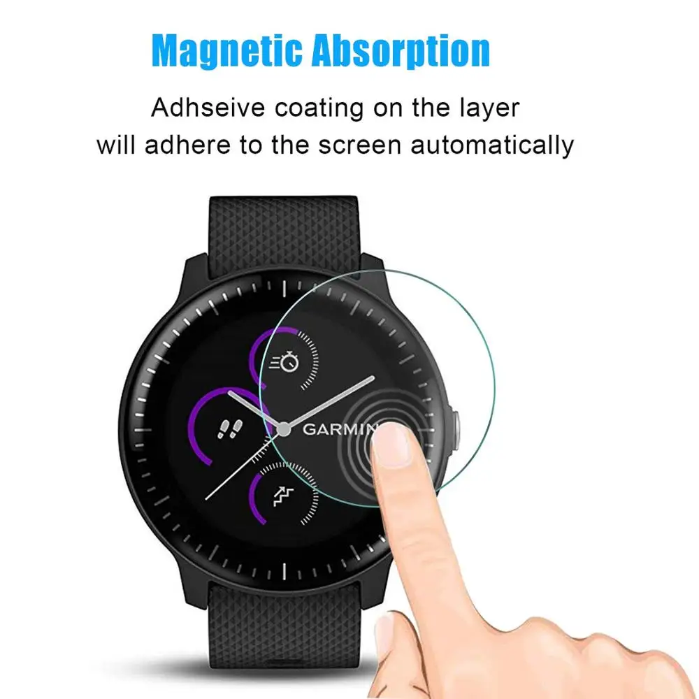 

4Pcs 9H Clear Tempered Glass Film For Garmin Vivoactive 3 Smart Watch Screen Protetor Smart Accessories Cover