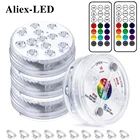 Водонепроницаемые подводные фонари для бассейна, погружные RGB лампы с присоской 13 светодиодов, ночники для фонтана, чаши, пруда, IP68