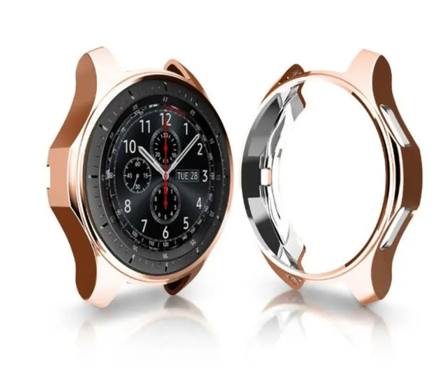 rose gold Мягкий защитный из ТПУ чехол Frontier galaxy watch 46 мм 42 мм защитный чехол-бампер для samsung gear S3 - Цвет ремешка: rose gold