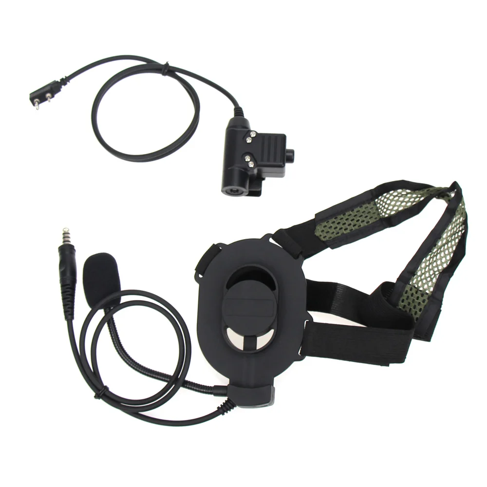 2 Pin PTT Тактический Bowman Elite II Гарнитура с U94 Стиль микрофон наушники для Kenwood Baofeng двухстороннее Радио рация
