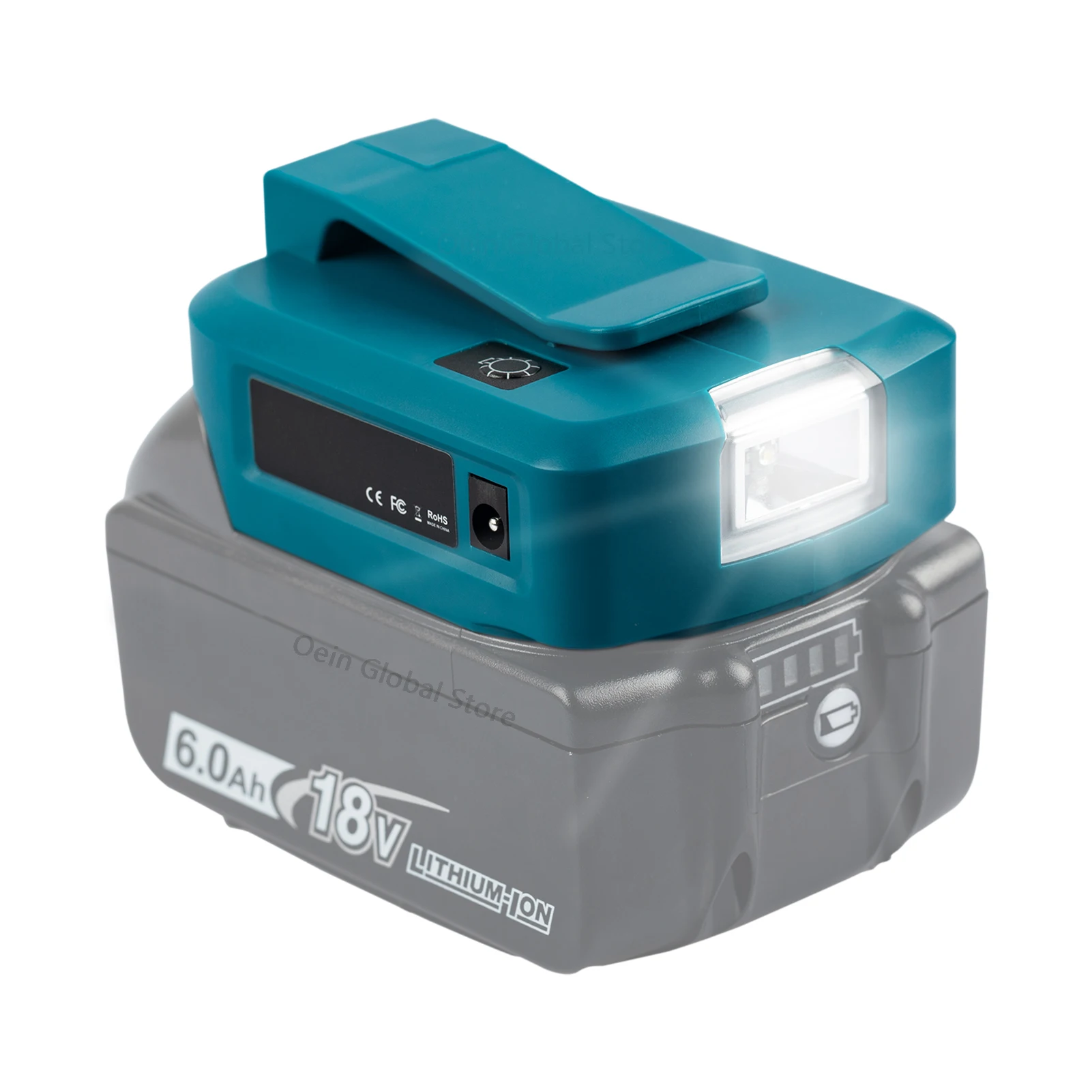 ADP05 источник питания для Makita 18 в LXT литий-ионная батарея BL1830 BL1840 конвертер адаптер светодиодный светодиодсветильник кой Двойные USB порты и DC порт