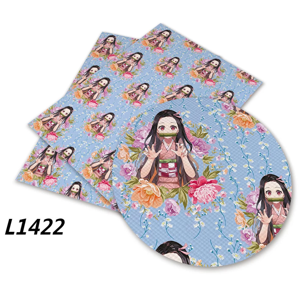 Поделки для рукоделия 33 см x 136 Мультяшные печатные листы из искусственной кожи