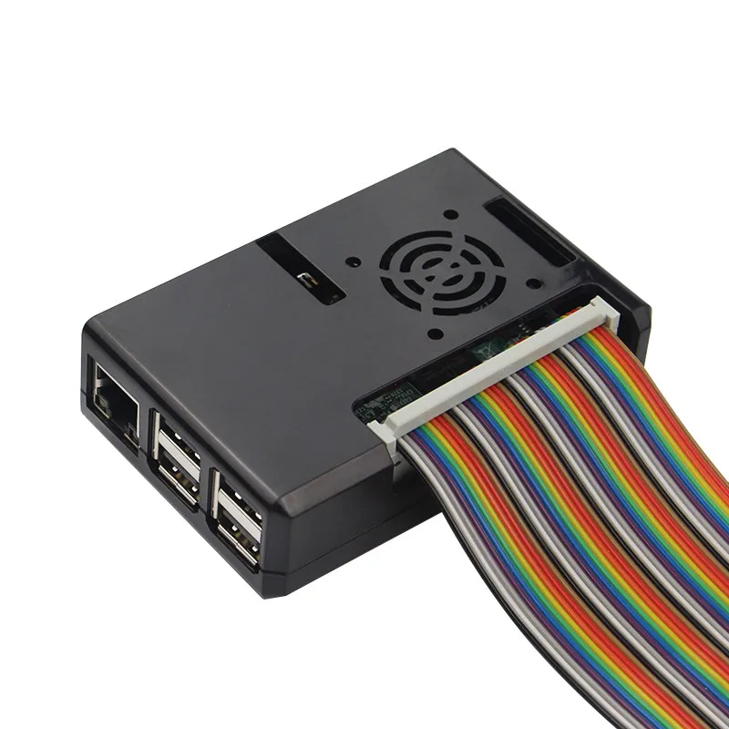 Защитный чехол + вентилятор для Raspberry Pi 3 ABS корпус Отключение звука рассеивание