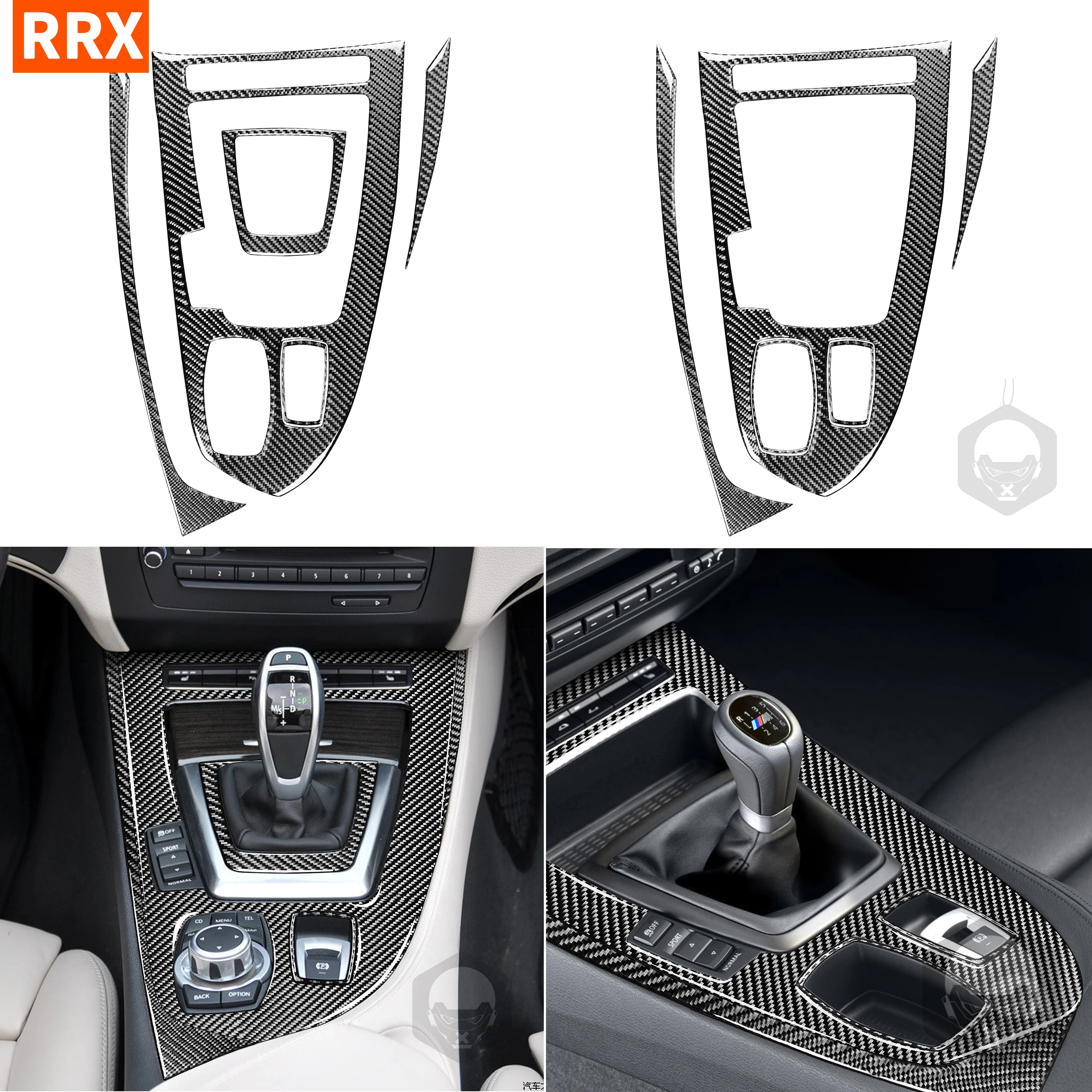 

Черные наклейки из углеродного волокна для BMW Z4 E89 2009-2016 коробка передач мультимедийная рамка переключатель панель Крышка Интерьер автомобильные аксессуары