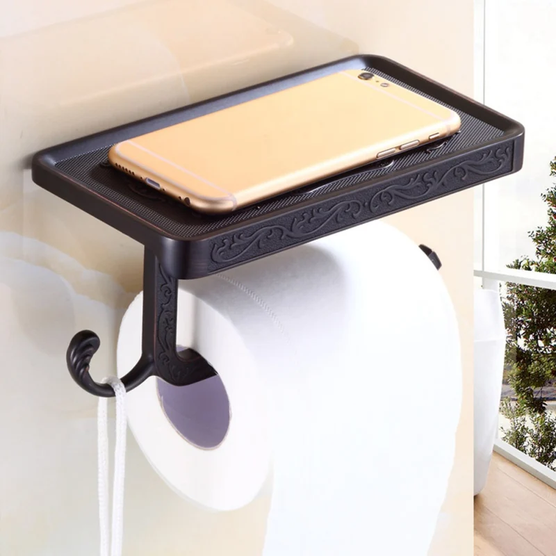 Европейский Стиль цинковый сплав бумажная Полка для полотенец ретро резные