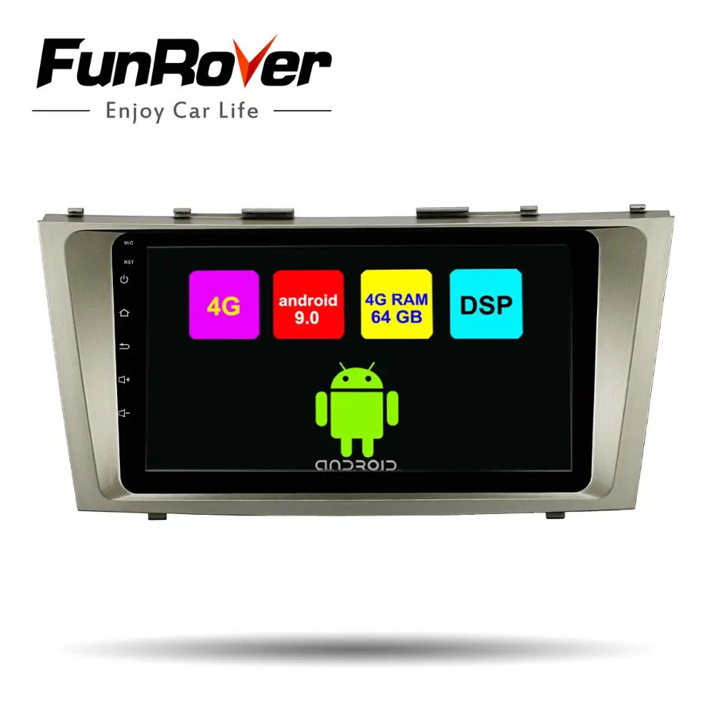 Funrover Android9.0 2din автомобильный dvd gps плеер для Toyota Camry 2008 2009 2010 2011 радио navi навигация