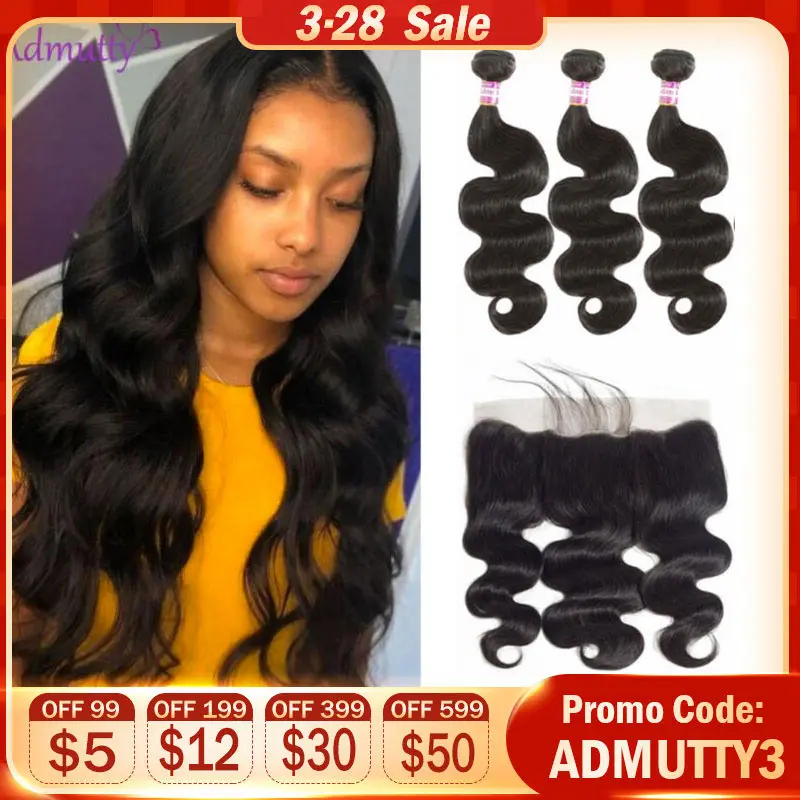 Перуанские волнистые пучки с фронтальным переплетением волос пряди застежкой