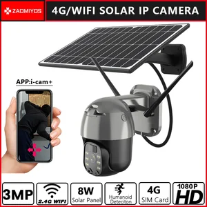 zaomiyos 4g lte fdd gsm solar recharge battery wireless ptz camera 1080phd 3mp outdoor cctv security surveillance wifi ip camera free global shipping