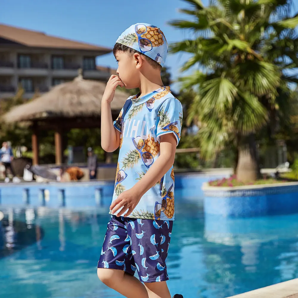 Купальный костюм с УФ защитой от солнца комплект из двух предметов топ и нижняя