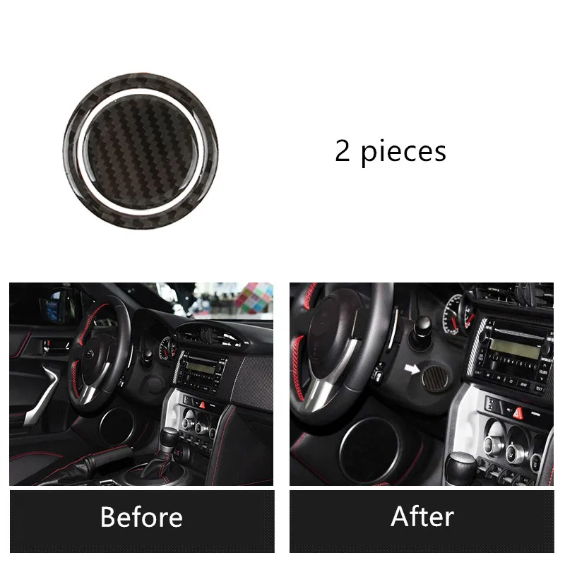 Углеродное волокно A ключ старт круг декоративная крышка отделка 2 шт. для Subaru BRZ