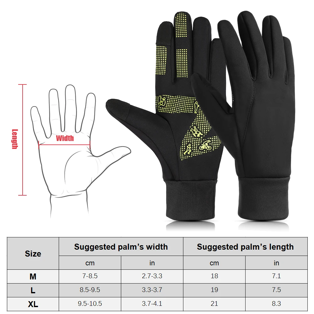 

Unisex Winter Gloves Outdoor Windproof Thermal Gloves Cold-proof Touchscreen Gloves For Driving Cycling Running Fishing Climbing