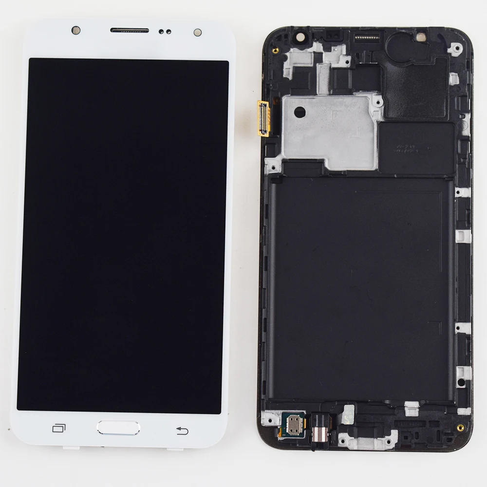 Для samsung Galaxy J7 J700 SM-J700F J700M J700H/DS lcd дисплей J7 lcd дисплей сенсорный датчик экрана в сборе рамка