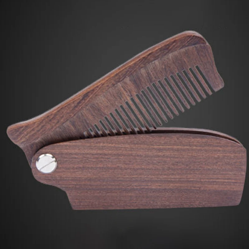 Складная деревянная расческа сандаловое дерево портативная модная для волос |