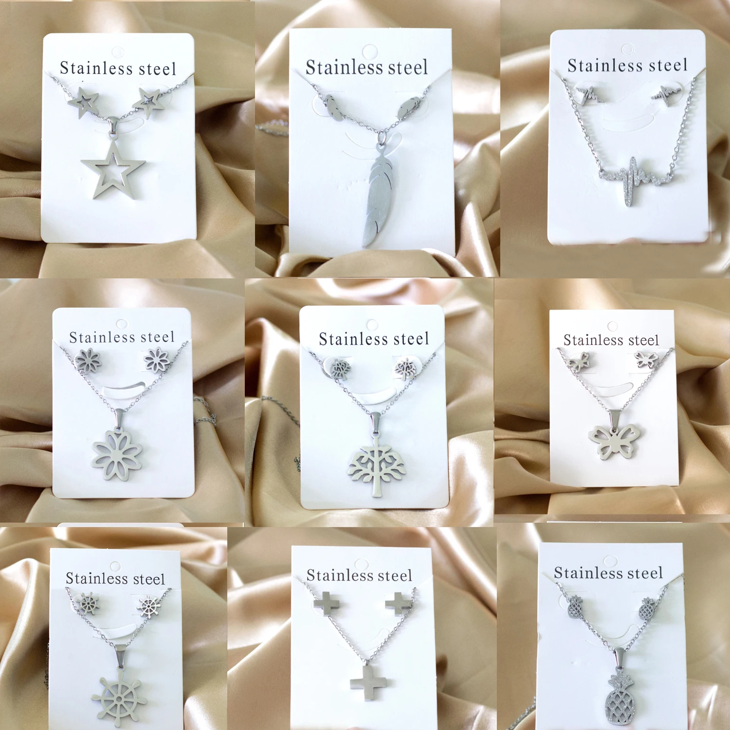 Cерьги с животными растениями цветами Подвеска Ожерелье Серьги наборы из