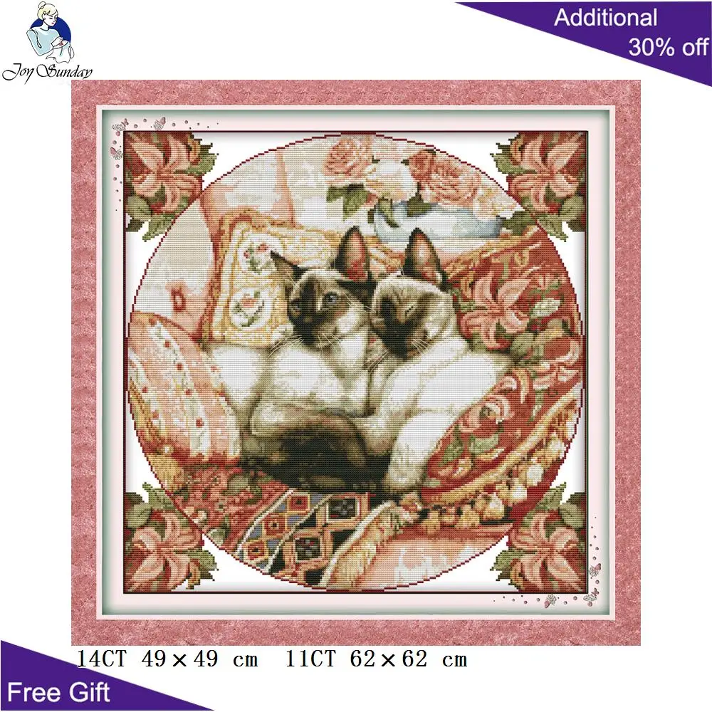 Joy Sunday домашний декор в виде животных D769D770D771 сонный Кот и картина маслом Рыбалка