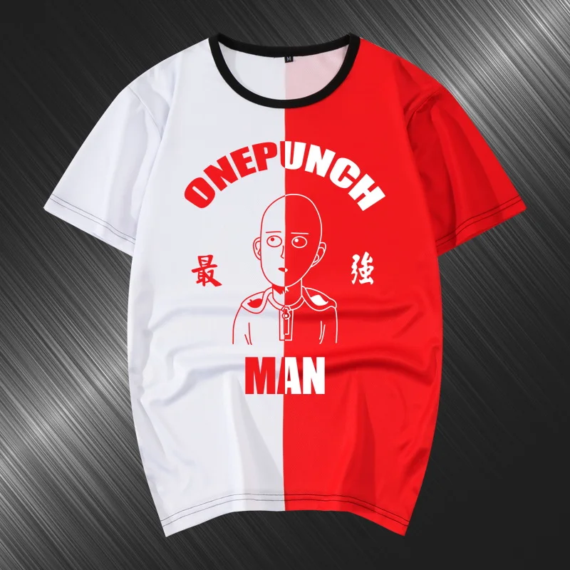 

High-Q Unisex Anime Cos ONE PUNCH-MAN Saitama Short Sleeve Cotton Casual T-Shirt Tee T Shirt Top