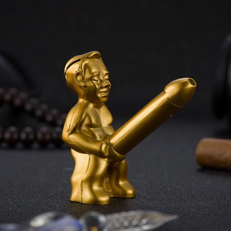 

Creative Metal Personality Inflatable Butane Windproof Lighter Blue Flame Funny Gadgets For Men