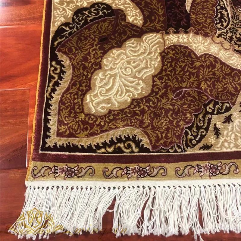 Goedkoop 4X6 Voeten Zijde Tapijt Woonkamer Koffietafel Tapijt Slaapkamer Bed Mat Yoga Tapijten Rode Strip Kleur Tapijt