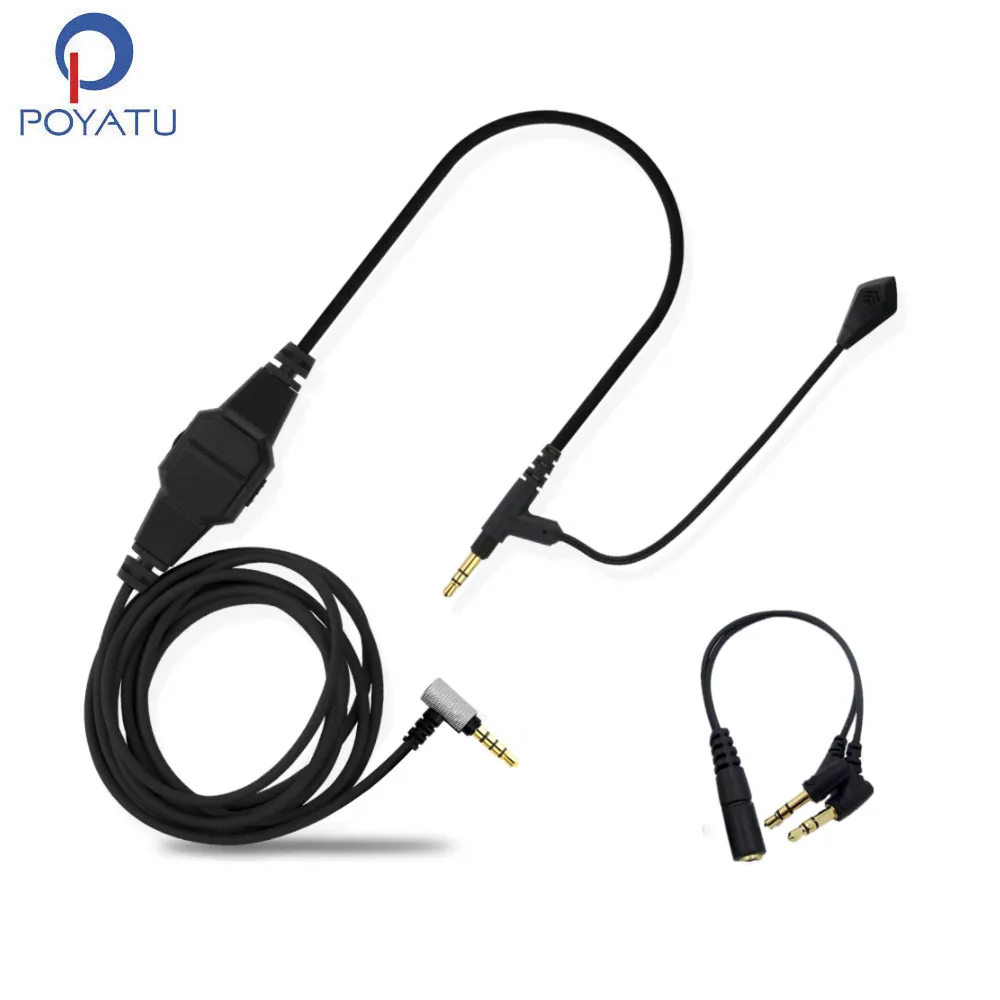 

POYATU 3.5mm Male Boom Microphone Volume Cable For BOSE 700 NC700 Cables Headphone Audio AUX Stereo Cords Cable