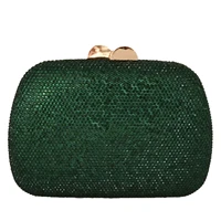 boutique de fgg emerald green women crystal evening bags formal dinner rhinestone handbag wedding bridal clutch purses