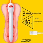 Мужской мастурбатор, USB-нагреватель, быстрый нагрев, 46 градусов, секс-игрушки для мужчин, 14 см, умные термостаты, вагинальный обогреватель, Анальный БДСМ АБС-пластик для взрослых