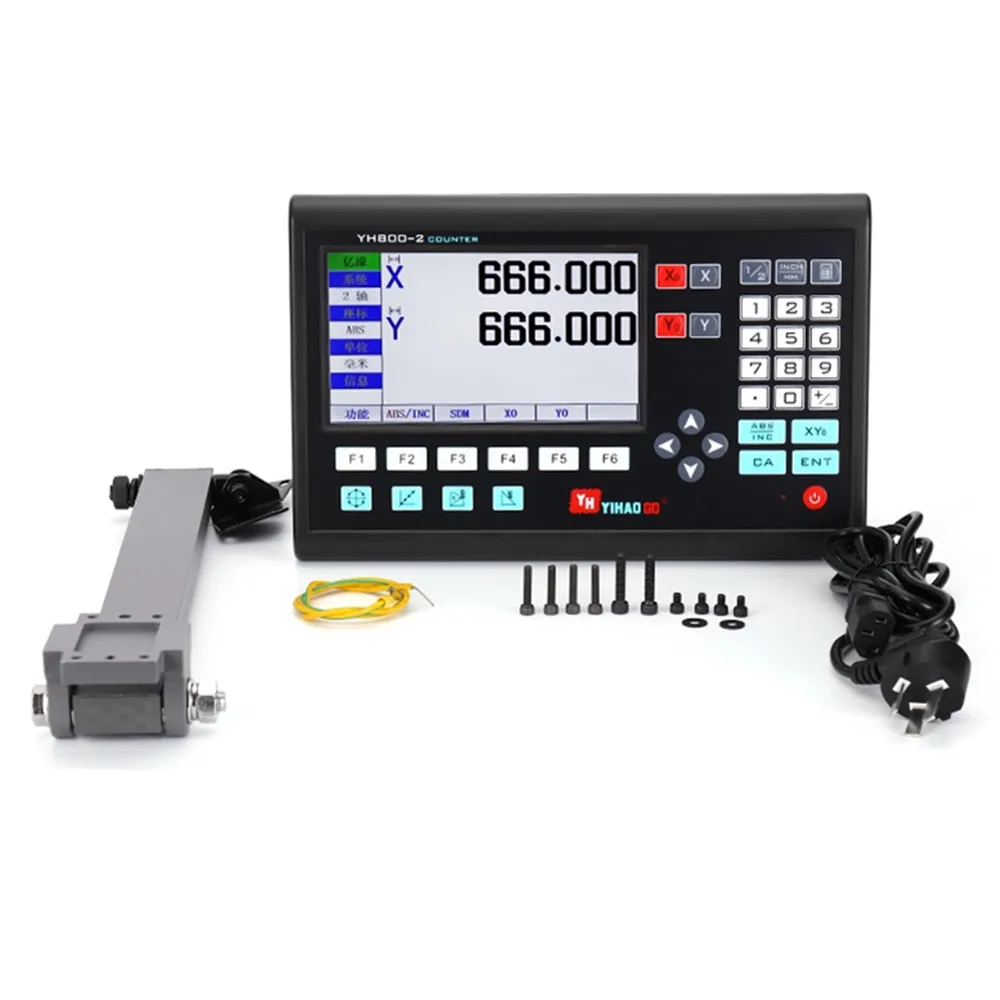 YH800 2 оси Большой ЖК дисплей устройство цифровой индикации Dro комплект и шт. 5U