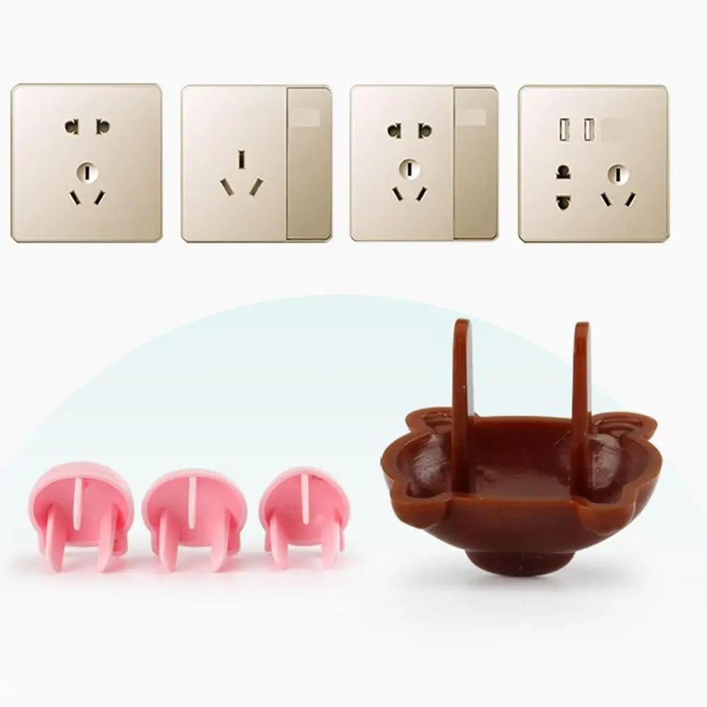 Kuulee 6pcs Power socket cover Cap Baby Cute Animal Piggy Shape Plug Protector Security Cover Shock Protection | Мать и ребенок