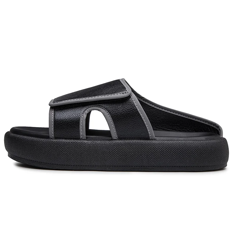 Пляжные сланцы Пробковая обувь hombre sandalen Тапочки на резиновой подошве Сандалии