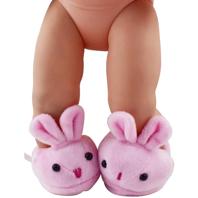 Кукольная обувь розовая плюшевая искусственная одежда для 18-дюймовой