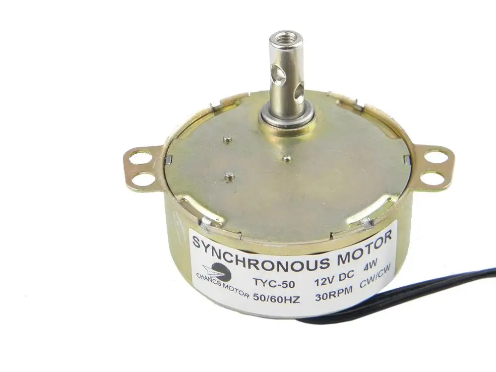 Синхронный двигатель shans DC TYC-50 12 В CW/CCW 4 Вт редукторный для небольших