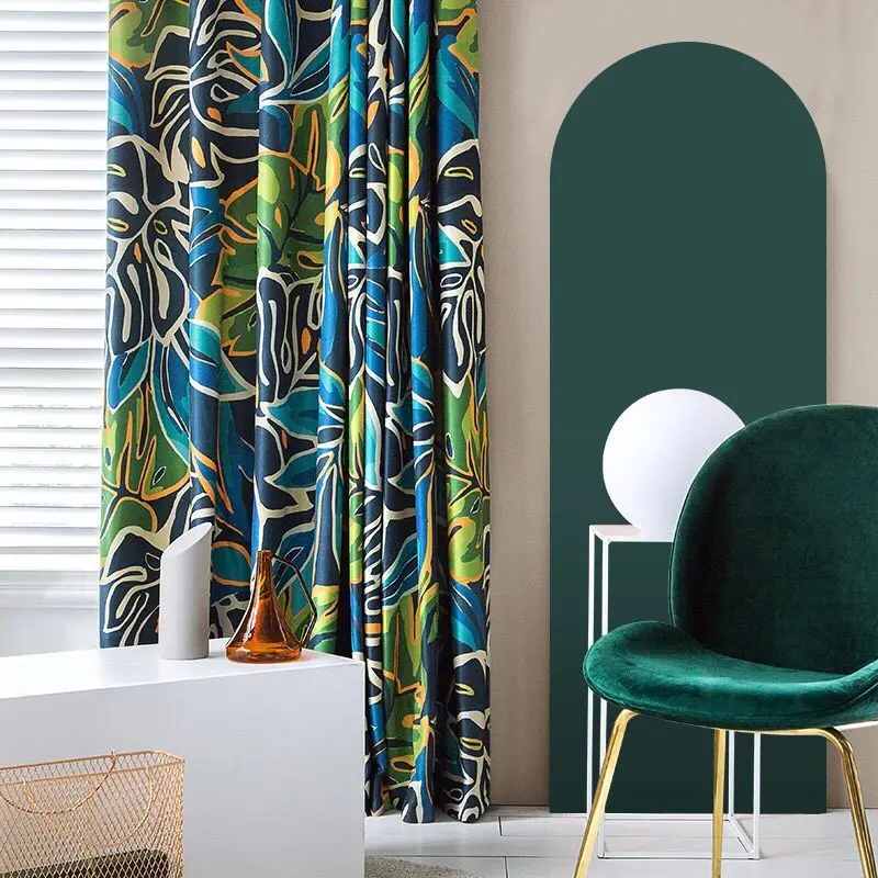 Ретро Роскошные красочные креативная шторка для Гостиная занавес создания тени