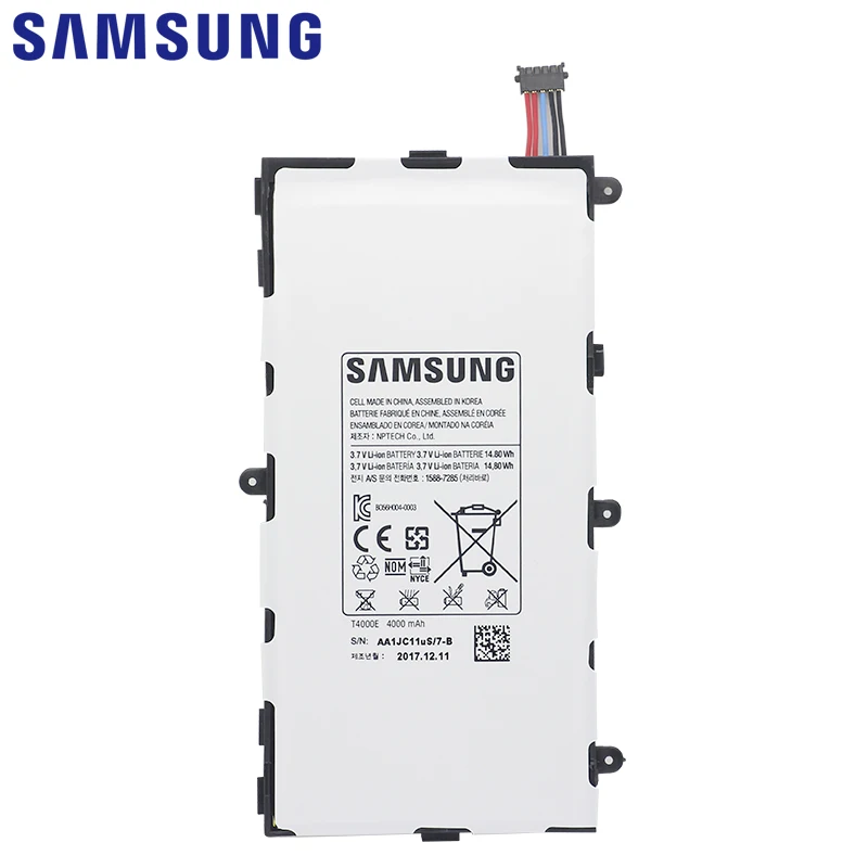 Оригинальная батарея samsung T4000E 4000 мА-ч для samsung Galaxy Tab 3 7,0 T211 T210 T215 T210R T217A SM-T210R T2105 P3210 P3200