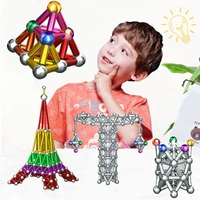 500280pcs 3d magnet designer diy magnetic sticks and balls construction set building blocks toys for children adult gift kids