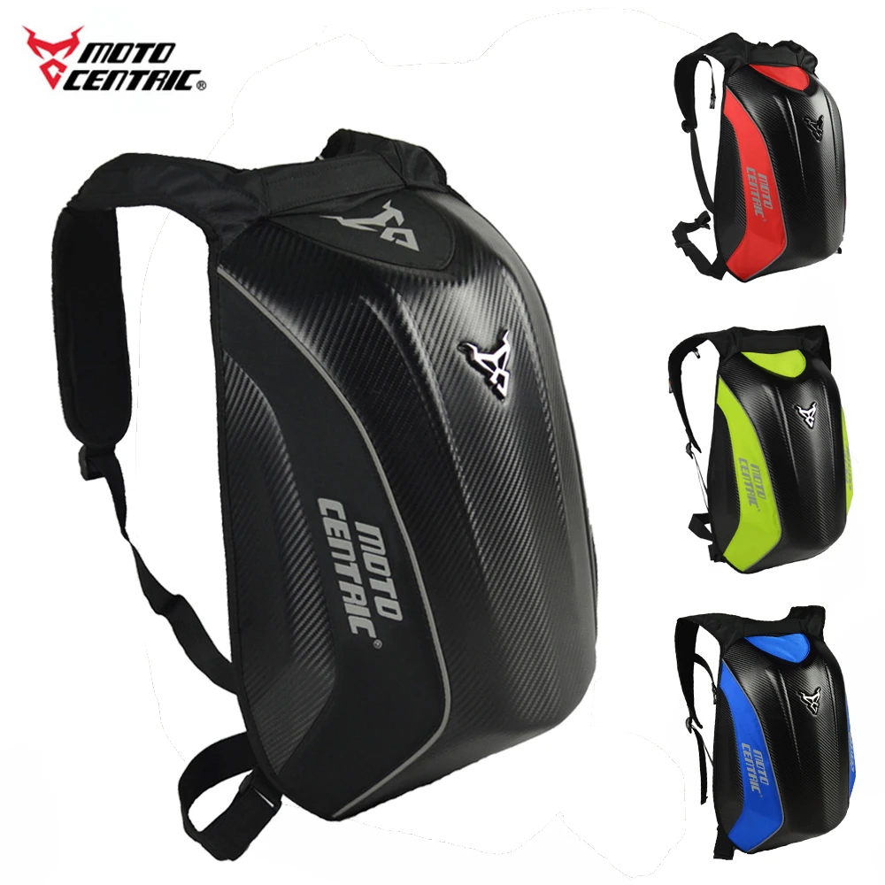 

Carbon Fiber Motorcycle Backpack High Capacity Riding Bag Backpack Rider Leisure Motocross Waterproof Hard Shell Moto Helmet Bag