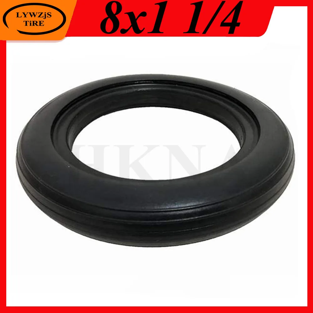 

8x1 1/4 Solid Tyre 8 Inch Explosion Proof Wheel Tire for Electric Scooter, Folding Bicycle Accessories