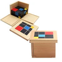 baby kids montessori education wooden binomial trinomial cube interactive toy