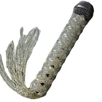 shining rhinestones microphone case tassel decoration handheld microphone accessories stage performance wear for singers