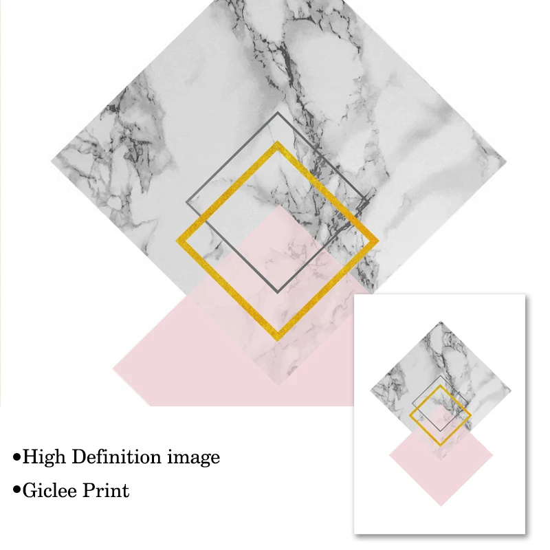 Абстрактное украшение Картина на холсте для гостиной постер с принтом розовый