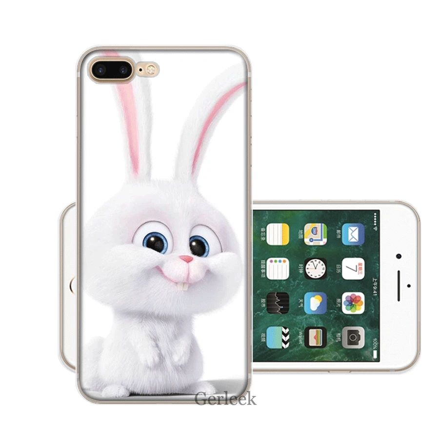 7 Чехол для мобильного телефона из ТПУ для iPhone 11 Pro XR X XS Max iPhone 7 8 6 6S Plus 5 5S SE, чехол с милым кроликом - Цвет: 7