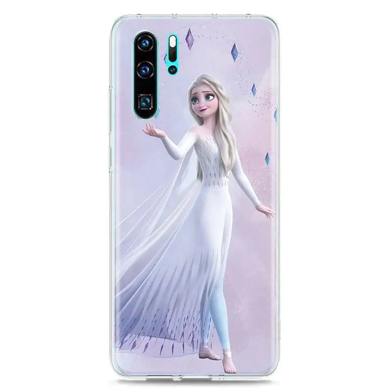 Прозрачный чехол Холодное сердце Эльза Анна для Huawei P50 P40 P30 P20 P10 P9 P8 Lite Pro Plus mini 2019