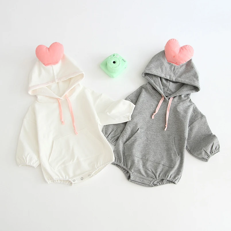 

Boys romper winter cartoon heart mouse design long sleeve kids bodysuit for girls overalls toddler baby onesie 0-24m