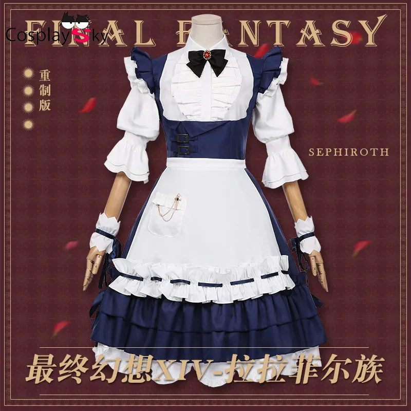 

Anime! Final Fantasy 7 Remake Lalafell Maid Dress/Outfit Lolita Uniform Cosplay Costume Women Halloween Free Shipping 2020 New.