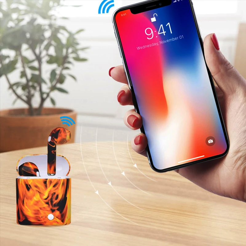 I7s TWS беспроводные Bluetooth наушники цветная окрашенная гарнитура спортивные Hifi