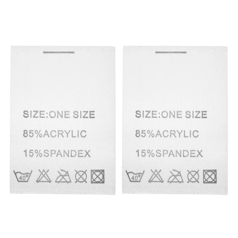 Моющиеся атласные этикетки 100 шт./лот бирка для рукоделия шитья одежды пальто