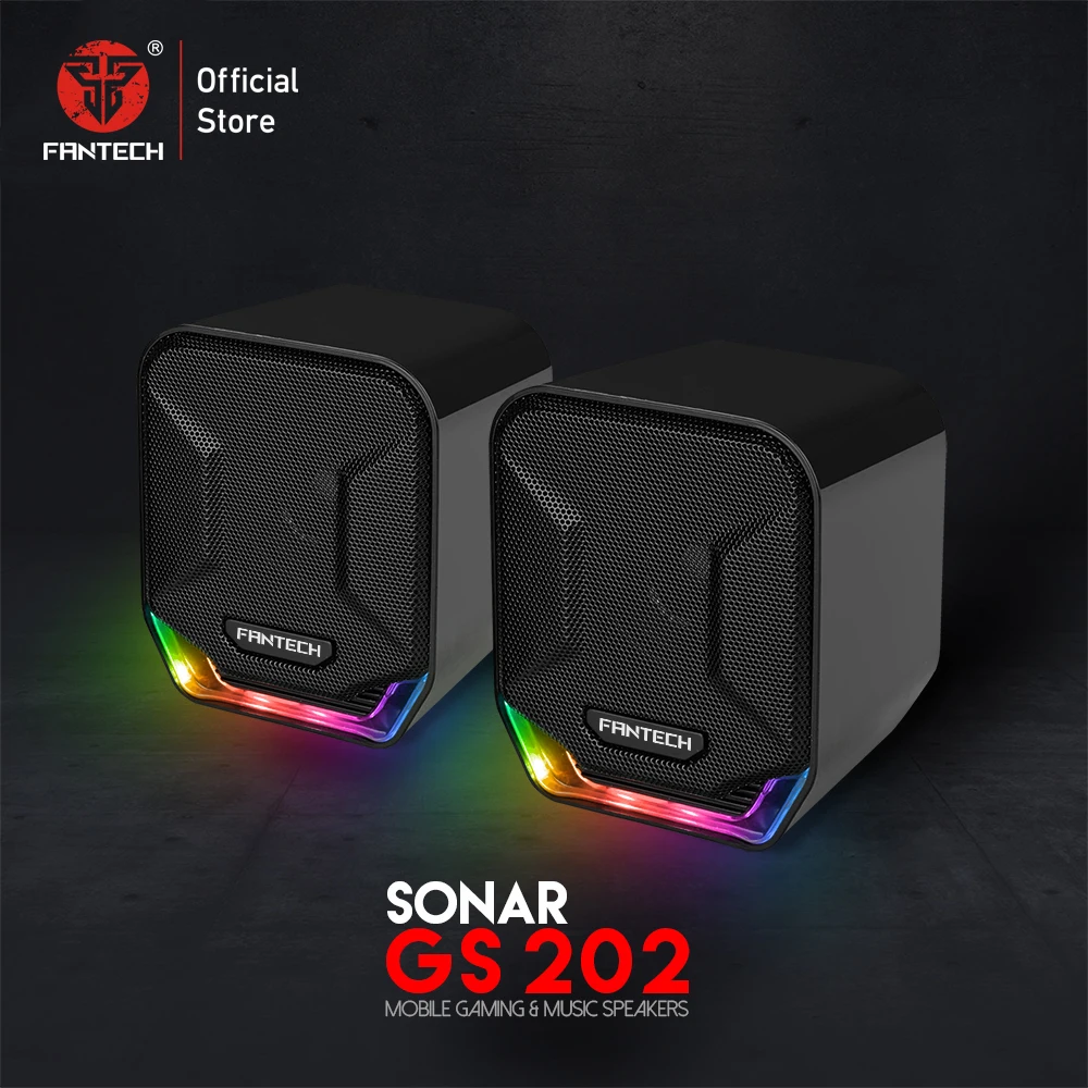 Fantech GS202A RGB Кабельные колонки 3 5 мм штекер для USB разъема ПК игровые MOBA FPS мышь