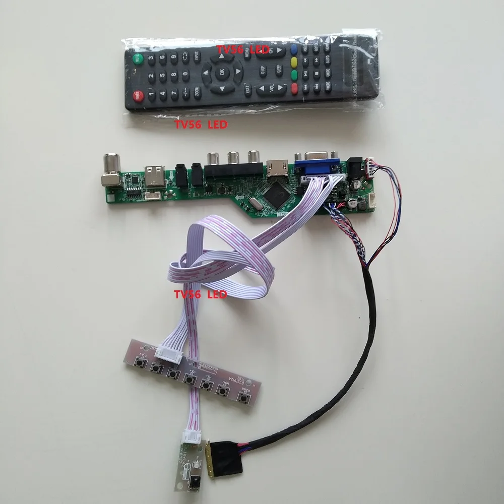 

Для 15,6 "1366*768 LTN156AT05 кабель монитора VGA AV плата дисплей TV HDMI-совместимый USB контроллер ЖК-дисплей Светодиодная панель