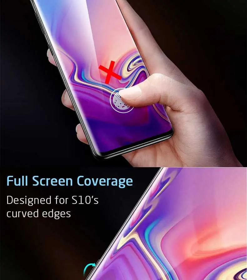100D полный изогнутый экран закаленное стекло для samsung Galaxy S10E S10 Plus Note 10 S10+ Защитная пленка для экрана